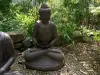 Artikelbild 4 des Artikels “Sitzender Buddha, Steinguss, 80cm Höhe, , Antik Finish “